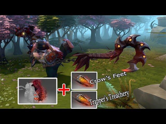 Dota 2 | Cara Menambahkan Pudge Kinetic gem Crow's Feet and Trappers treachry 2019