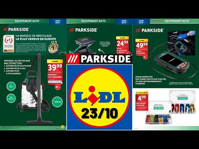 catalogue LIDL Parkside du 23 octobre  Arrivage bricolage auto/moto et promos Silvercrest 