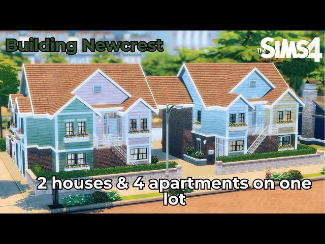 4 Apartments & 2 Houses on One Lot |  Building Newcrest | EP 5 | The Sims 4 Stop Motion Build