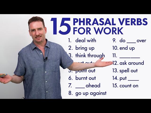 15 PHRASAL VERBS for Business and the Office