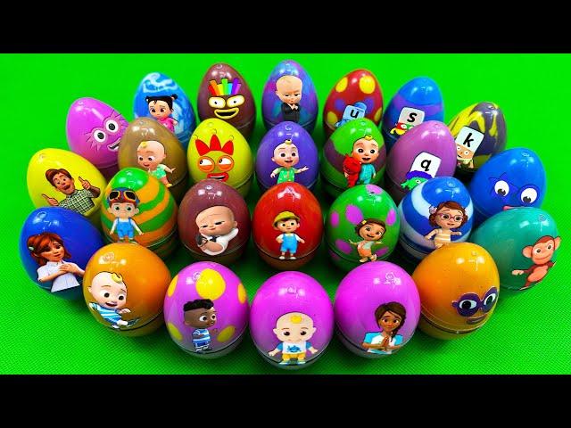 Rainbow Eggs SLIME: Digging Cocomelon Dinosaur Eggs with CLAY Coloring! Satisfying Videos ASMR