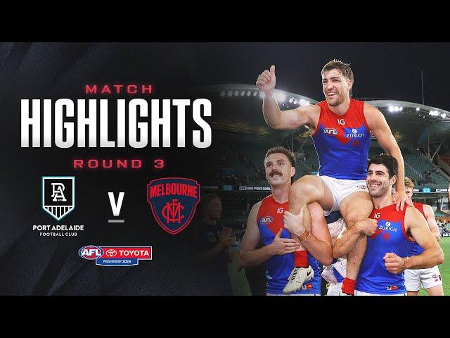 Port Adelaide v Melbourne Highlights | Round 3, 2024 | AFL