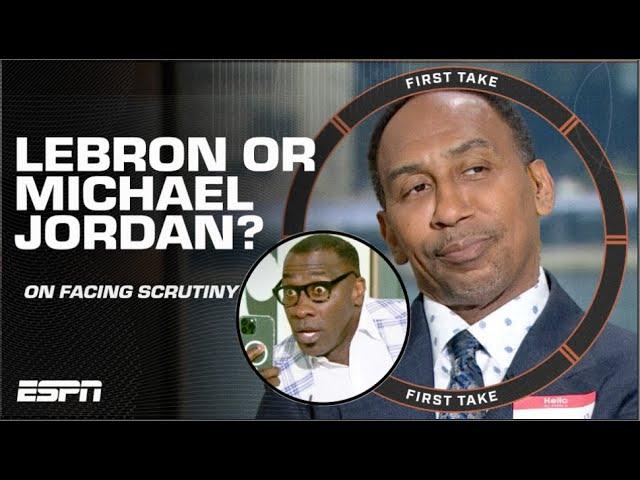  LAUGHABLE!  Stephen A. RIPS Shannon Sharpe’s LeBron vs. Michael thoughts! | First Take