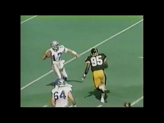 Greg Lloyd Multiple Dirty Hits vs Seahawks | 1991 Steelers vs Seahawks