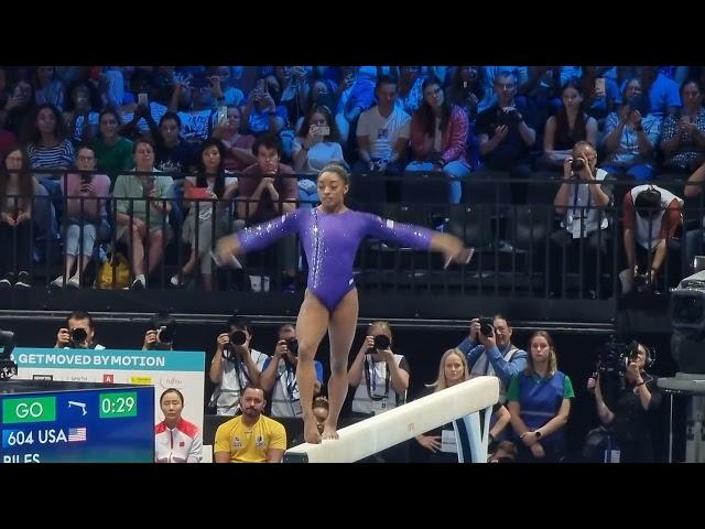 Simone Biles  -  HUGE 14,800 Beam Final - World Championships 2023