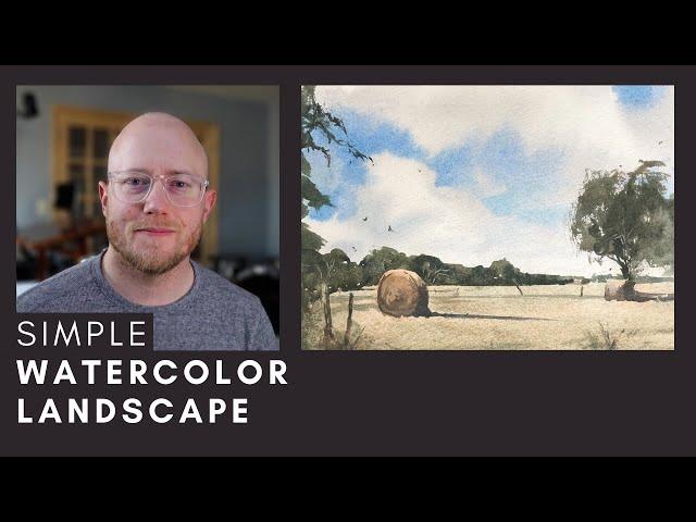 Simple Watercolor Landscape Tutorial (step-by-step)