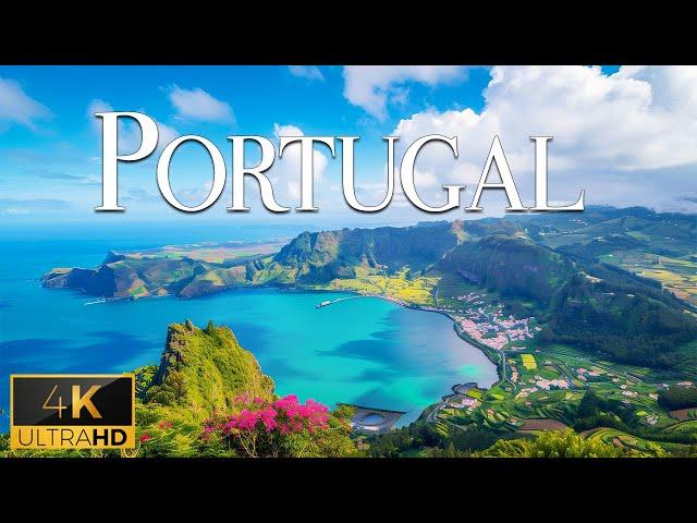 FLYING OVER PORTUGAL (4K Video UHD) - Calming Piano Music With Beautiful Nature Video For Relaxation