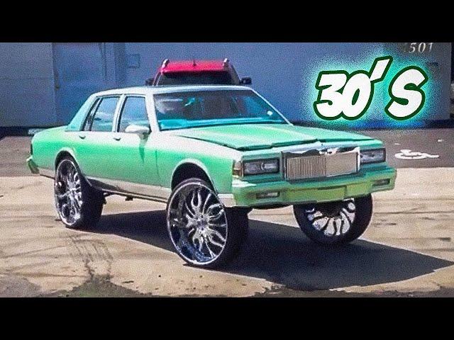 Top 5 BOX CHEVY ON 30"s | Big Rims on Cars | Donk Chevy 1971