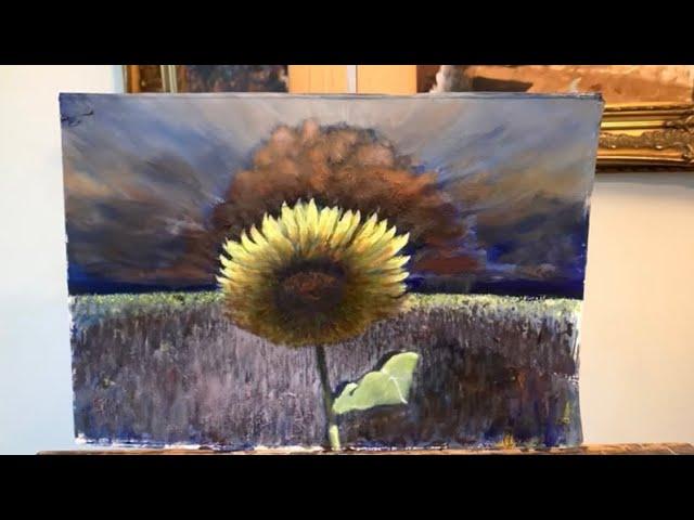 Oil painting: What type of Sunflower? 