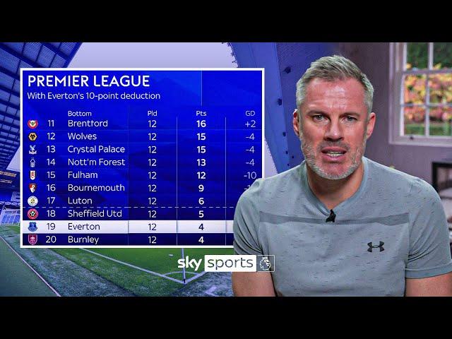 'It is EXCESSIVE!' | Jamie Carragher reacts to Everton's 10-point deduction
