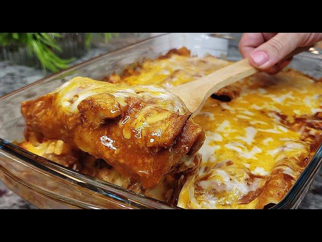 CHICKEN ENCHILADAS | Cheesy Enchiladas Made Easy | ENCHILADA SAUCE RECIPE