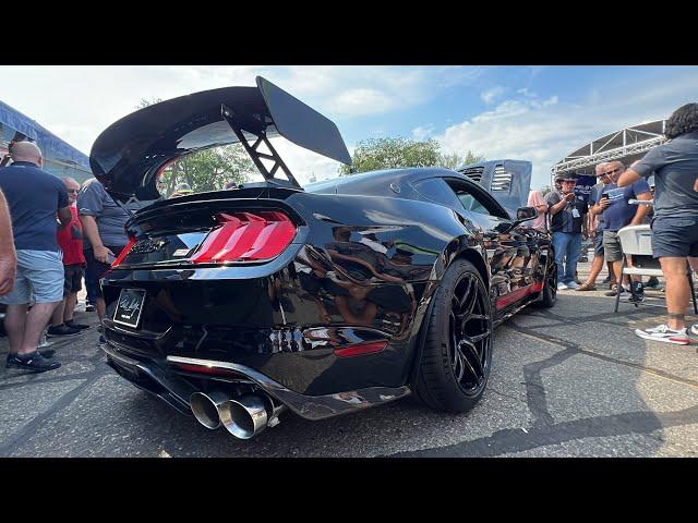 1st Drive & Pulls in a 1300hp Twin Turbo Shelby GT500 Code Red Clone!