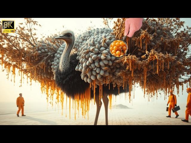 OSTRICH Covered in Millions of Barnacles & Parasites Bee Saved by Heroic Rescue Team rescue