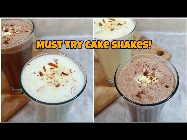 Ramzan Special Ice-cream Cake Shake - 2 ways (iftar special drink recipes) | Ice cream Shakes