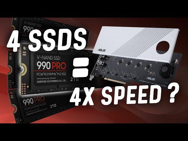 Ultimate SSD Speed: Combining FOUR SSDs into a Supersonic Storage Drive!