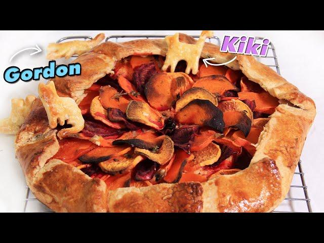 Vegetable Galette Recipe with Foolproof Pastry Dough! (Cats Optional)