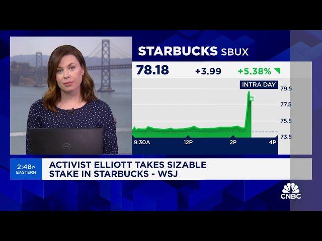 Activist Elliott reportedly takes sizable stake in Starbucks