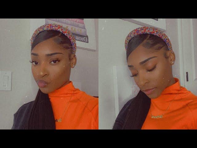 Sleek ponytail w/ Swoop