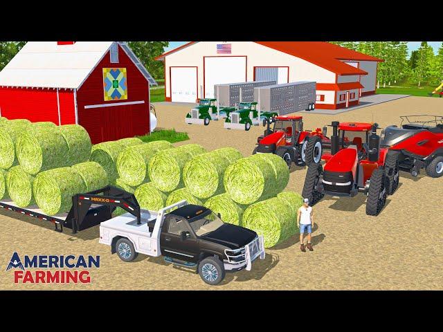 GOING BIG ON CATTLE & HAY BALING! (BIG TIME CATTLE FARMER) | AMERICAN FARMING