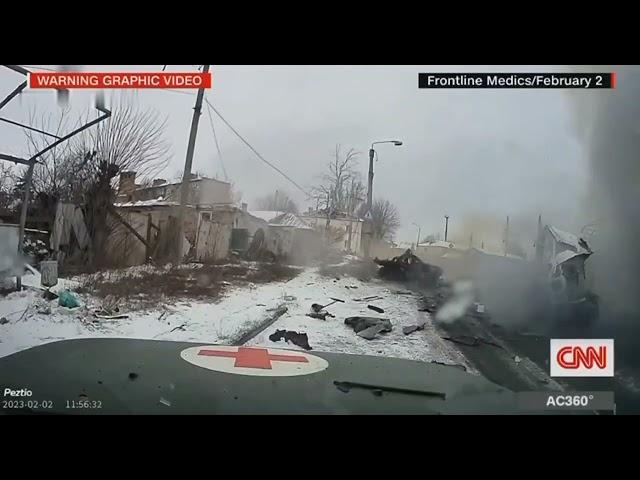 CNN published a video of the arrival of the Kornet ATGM at the car of foreign volunteers in Bakhmut