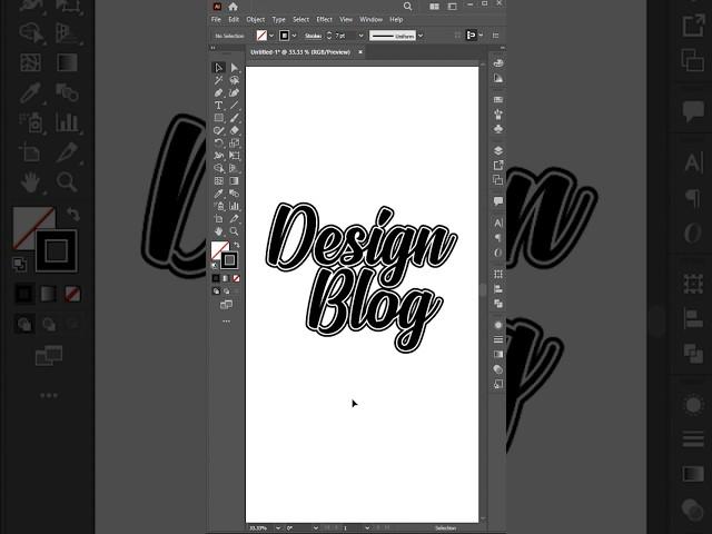 OUTLINE TEXT IN ILLUSTRATOR || #illustrator #tutorial