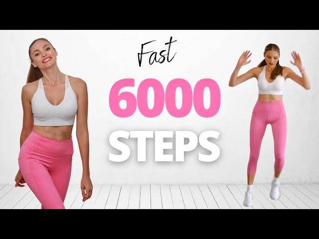 Fast 6000 Step Challenge in 40 Min / Walking Workout For Weight Loss / Knee Friendly Workout