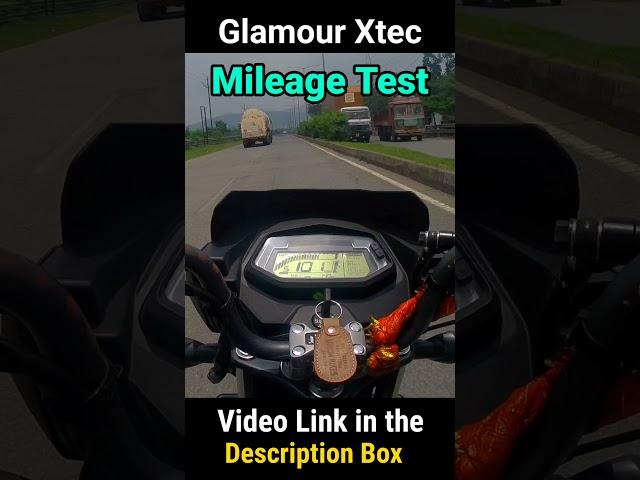 #Shorts | Hero Glamour Xtec Mileage Test Video