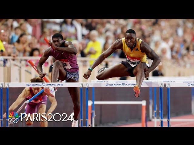 Grant Holloway CHARGES to win 110m hurdles at Monaco Diamond League | NBC Sports