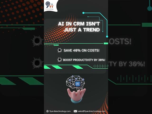  AI-powered CRM = smarter decisions + better customer relationships #aiinbusiness #9yardstechnology