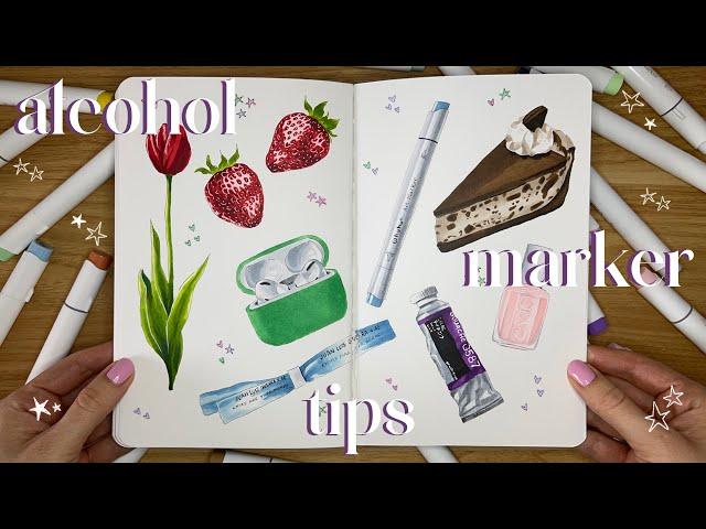 illustrating with alcohol markers  tips with Ohuhu markers