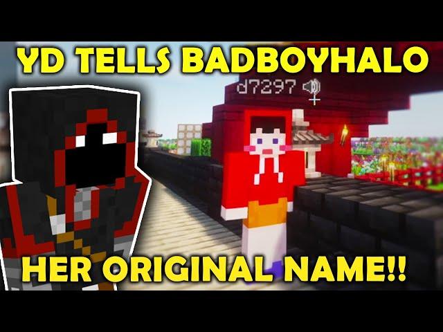 YD Tells Badboyhalo Her Original Name i.e. Yangdding And How To Pronounce The Name on QSMP