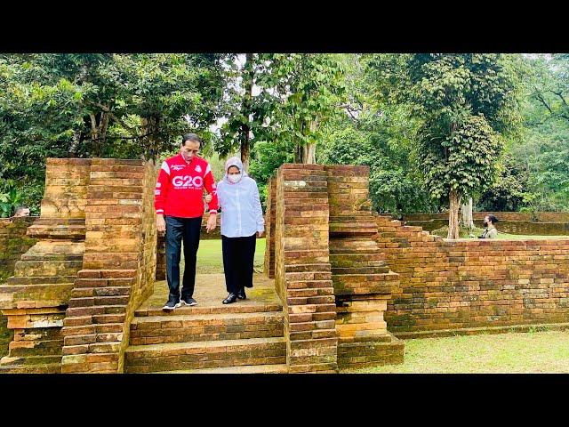 Presiden Jokowi dan Ibu Iriana Tinjau Candi Kedaton, Muaro Jambi, 7 April 2022