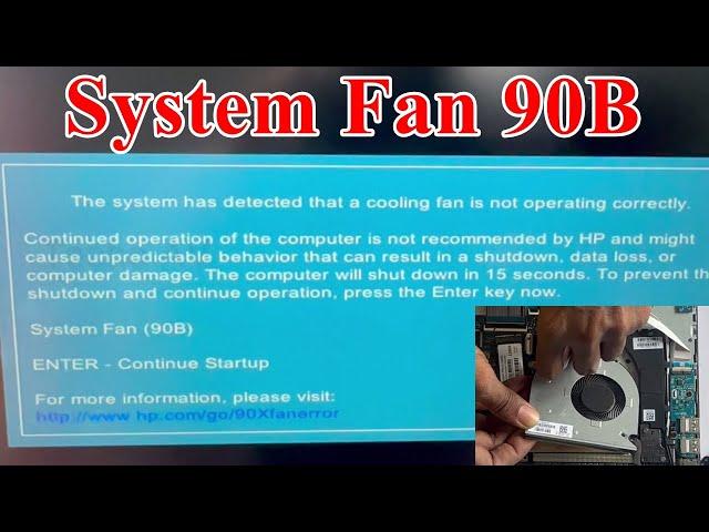 System Fan 90B | The System has Detected that a Cooling Fan is not Operating Correctly | Fix
