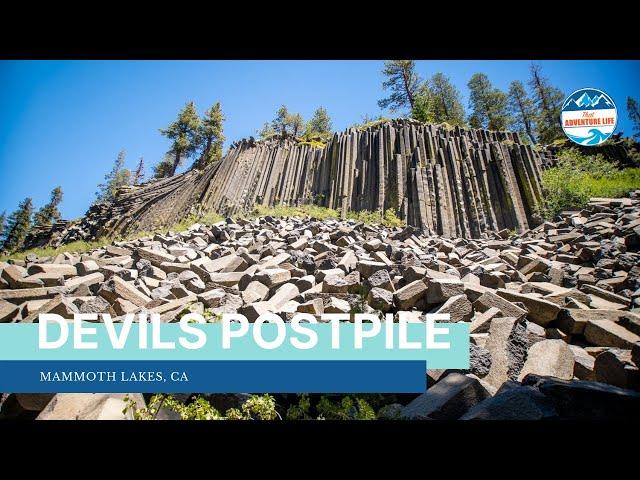 Unusual Rock Formation at Devils Postpile National Monument Near Mammoth Lakes, CA