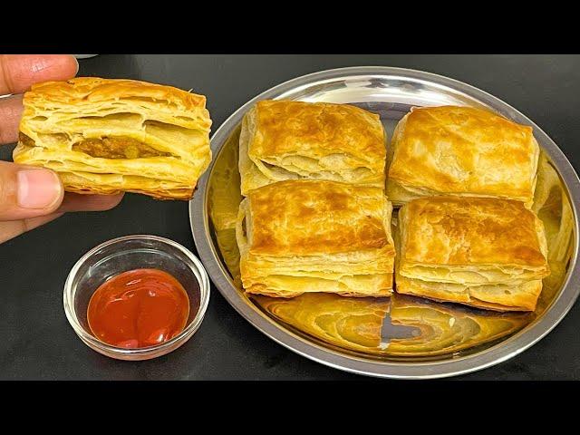 Bakery Style Aloo Puff Patties/ Potato Puff Pattiies