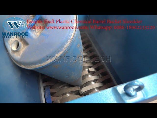 Plastic Chemical Barrel Shredder, HDPE Bucket Shredder, Plastic Drum Shredder