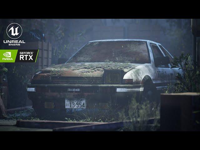 Takumi's Abandoned AE86 - Initial D // Unreal Engine 4 (RTX)