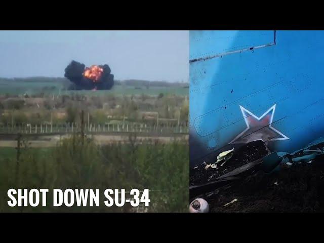 Ukrainian sources released a video that the Su-34 was destroyed by the Buk M1 missile system.