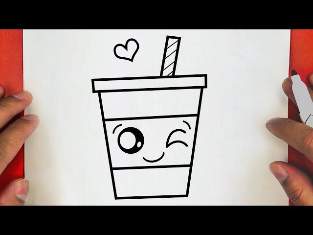 HOW TO DRAW A CUTE DRINK , STEP BY STEP, DRAW Cute things
