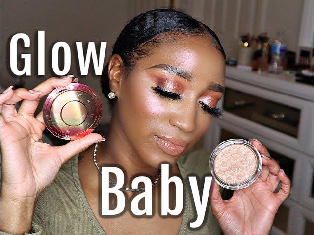 2 New Highlighters on brown skin| Becca Own your light + Clinique Powder Pop Highlighters