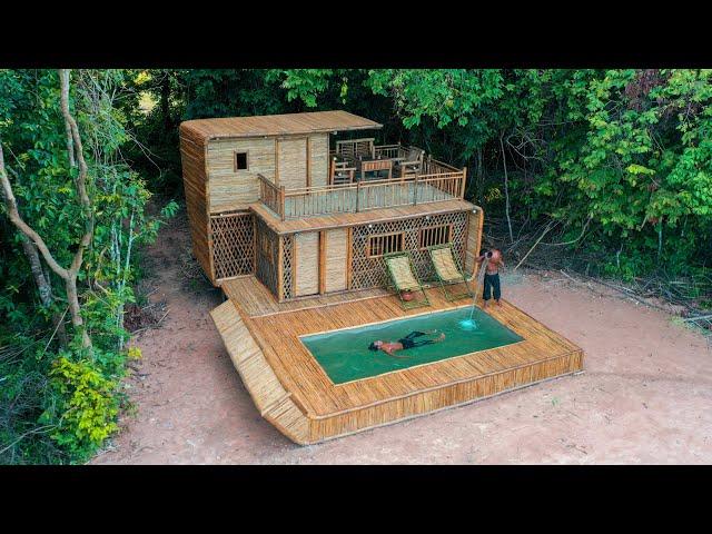 [ Full Video ] Building Two Story Villa With Decoration Private Living Room and Swimming Pool