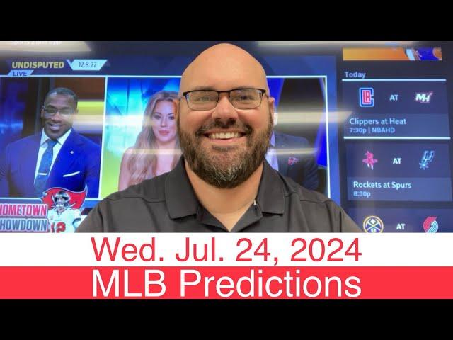 MLB Picks (7-24-24) Wednesday Free Baseball Predictions - Today's Starting Pitchers & Player Stats