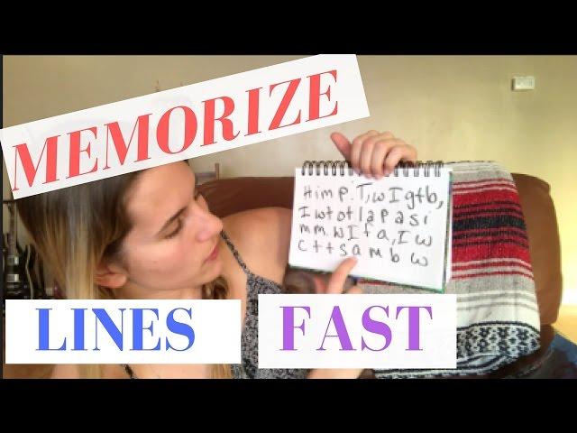 HOW TO MEMORIZE LINES FAST *WITH REAL-TIME DEMONSTRATION*