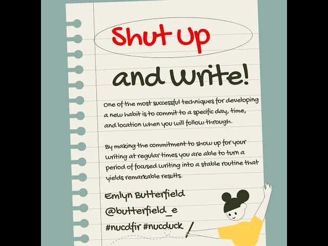 Shut Up and Write