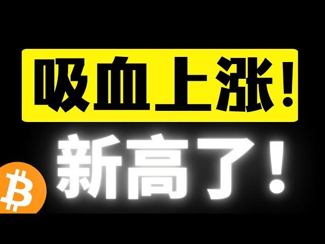 比特币独舞，突破历史持续新高！短期压力在哪里？吸血上涨不带山寨玩？一个策略跑赢市场95%的散户！比特币行情分析