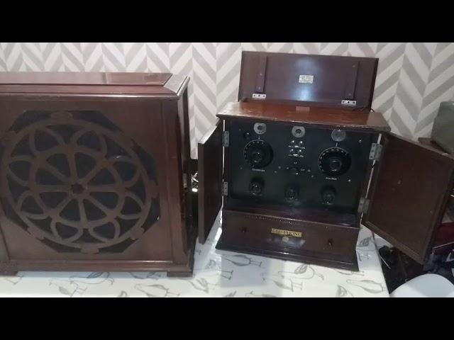 Gecophone BC3300 cabinet deluxe   radio 1924 & 1927 celestion speaker valve tube early Marconi era