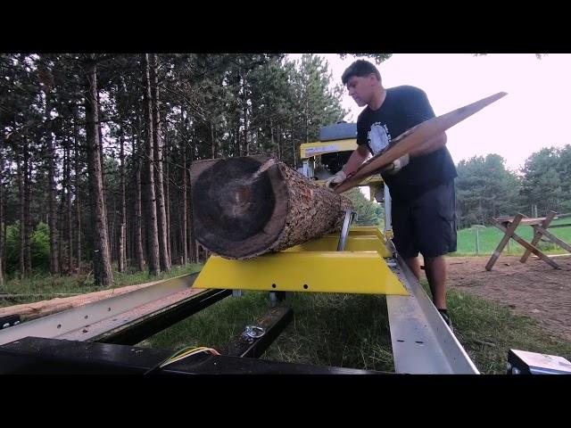 Sawing a Complete Log on the Frontier OS27 Portable Sawmill