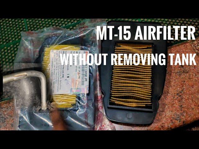 MT-15 AIRFILTER CHANGE WITHOUT REMOVING TANK #mt15 #airfilter #yamaha #diy