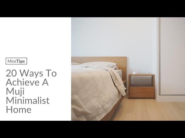 20 Ways To Achieve A Muji Minimalist Home