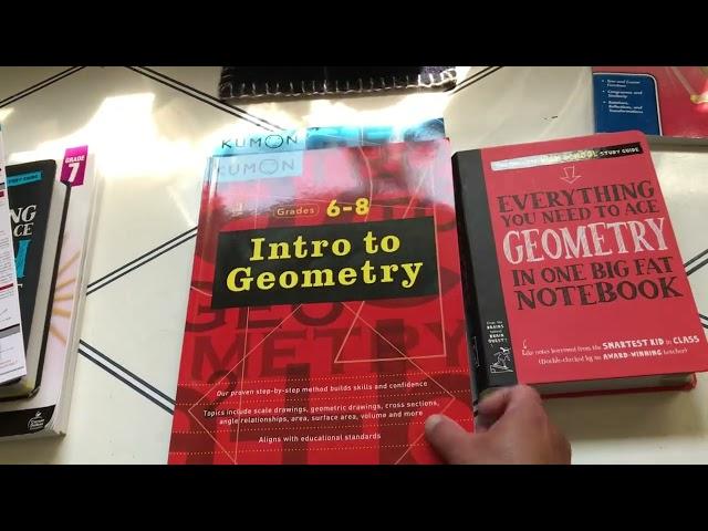 Kumon Geometry workbooks vs Carson Dellosa 100+ Geometry workbook